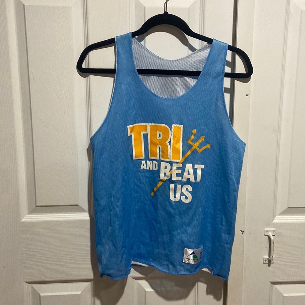 Light blue TRIDELTA jersey tank top